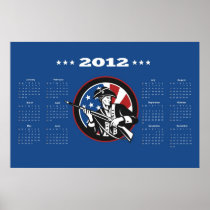 American Patriot Flag Poster Calendar 2012