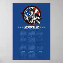 American Patriot Flag Poster Calendar 2012