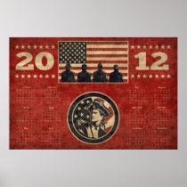 American Patriot Flag Poster Calendar 2012