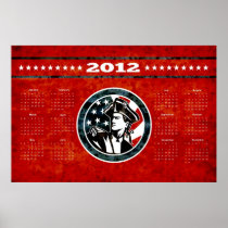 American Patriot Flag Poster Calendar 2012