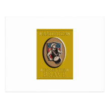 American Patriot Independence Day Poster Greeting Postcard