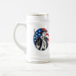 American Patriot Minuteman With Bayonet Rifle And Mugs