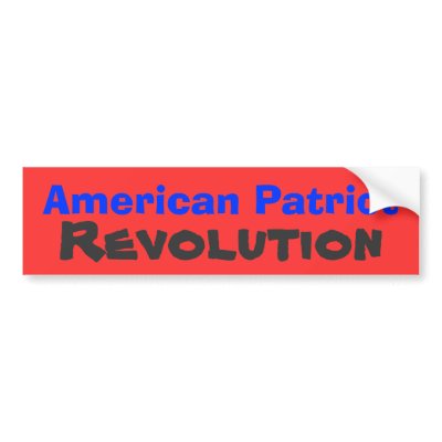 American Patriot , Revolution Bumper Sticker by jenniekurono