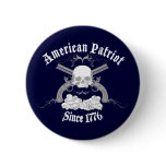 American Patriot Skull 1776 buttons