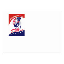 American Patriot Veterans Day Poster Greeting Card Business Cards