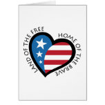 American patriotic heart - Land of the free Card