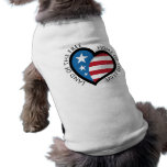 American patriotic heart - Land of the free Pet Tshirt