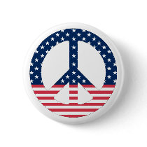 American Peace Sign Button