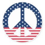 American Peace Sign Sticker
