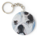 American pit bull puppy Keychain