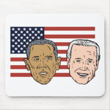 American President Barack and VP Joe Biden Mousepads