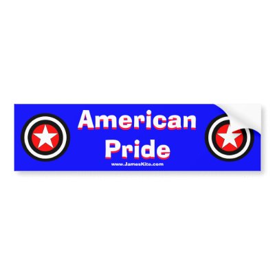 American Pride Bumper Sticker by serenitystudios