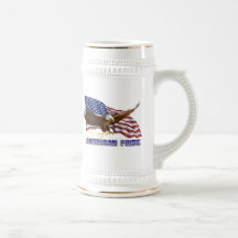AMERICAN PRIDE EAGLE AND FLAG COFFEE MUG