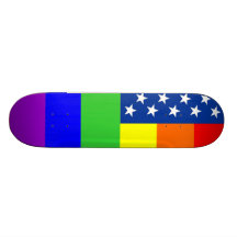 American Pride Gay Flag Skateboard