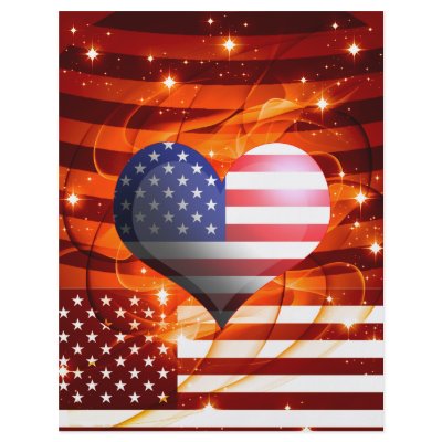 american pride heart design flyer by secret_corner