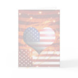 american pride heart design light card