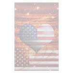 american pride heart design light stationery design