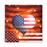 american pride heart design magnet