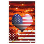 american pride heart design personalised stationery