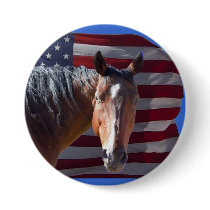American Quarter Horse and Flag - Love of Country