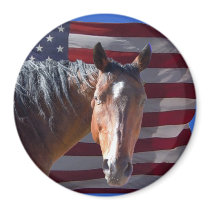 American Quarter Horse and Flag - Love of Country