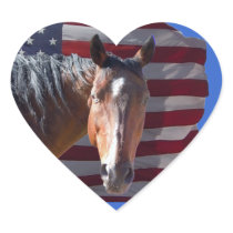 American Quarter Horse and Flag - Love of Country