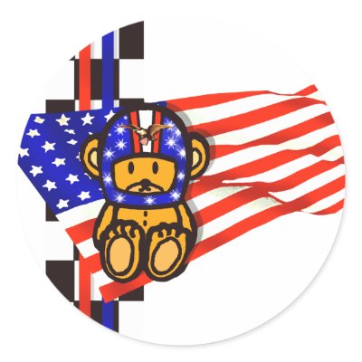 AMERICAN RACING ROUND STICKERS by Funkart