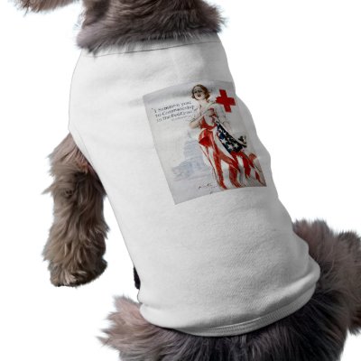 American Red Cross Vintage World War I Poster Dog T-shirt by VintageArtPosters