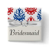american red white and blue damask pin