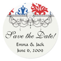 american red white and blue damask stickers