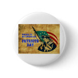 American revolution soldier general flag vintage pin