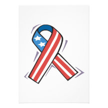 American Ribbon Personalised Invitation