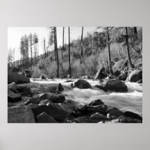 "American River", Black & White Posters