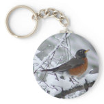 American Robin Bird Keychain