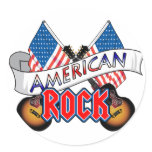 American Rock and Roll Round Sticker