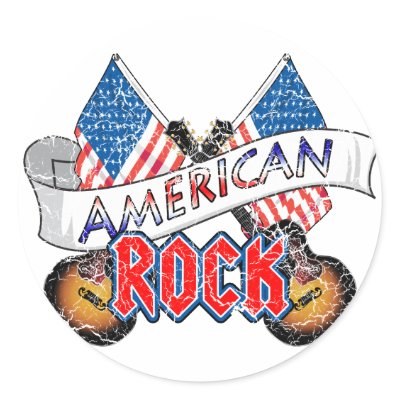 American Rock Round Stickers by thomascarlson