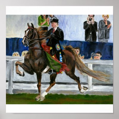 American Saddlebred Horse Portrait Poster by OldeTimeMercantile