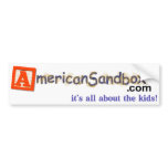 "American Sandbox" bumper stickers