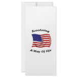american scootering way of life white personalized rack card