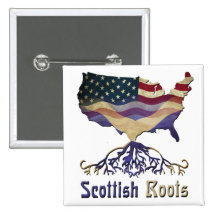 American Scottish Roots Button