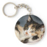 American Shorthair Calico Shelter Kitten Keychain