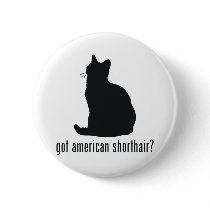 American Shorthair Cat Button