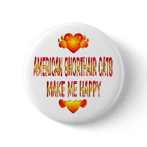 American Shorthair Cat Button