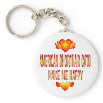 American Shorthair Cat Keychains