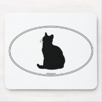 American Shorthair Silhouette Mousepads