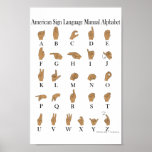 American Sign Language ASL Alphabet Poster posters
