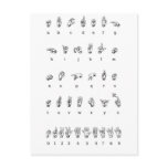 American Sign Language (ASL) postcards