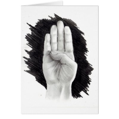 AMERICAN SIGN LANGUAGE LETTER "B" CARDS by joyart
