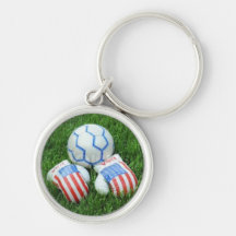 American Soccer Keychain