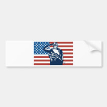 american soldier military serviceman bumper sticker
